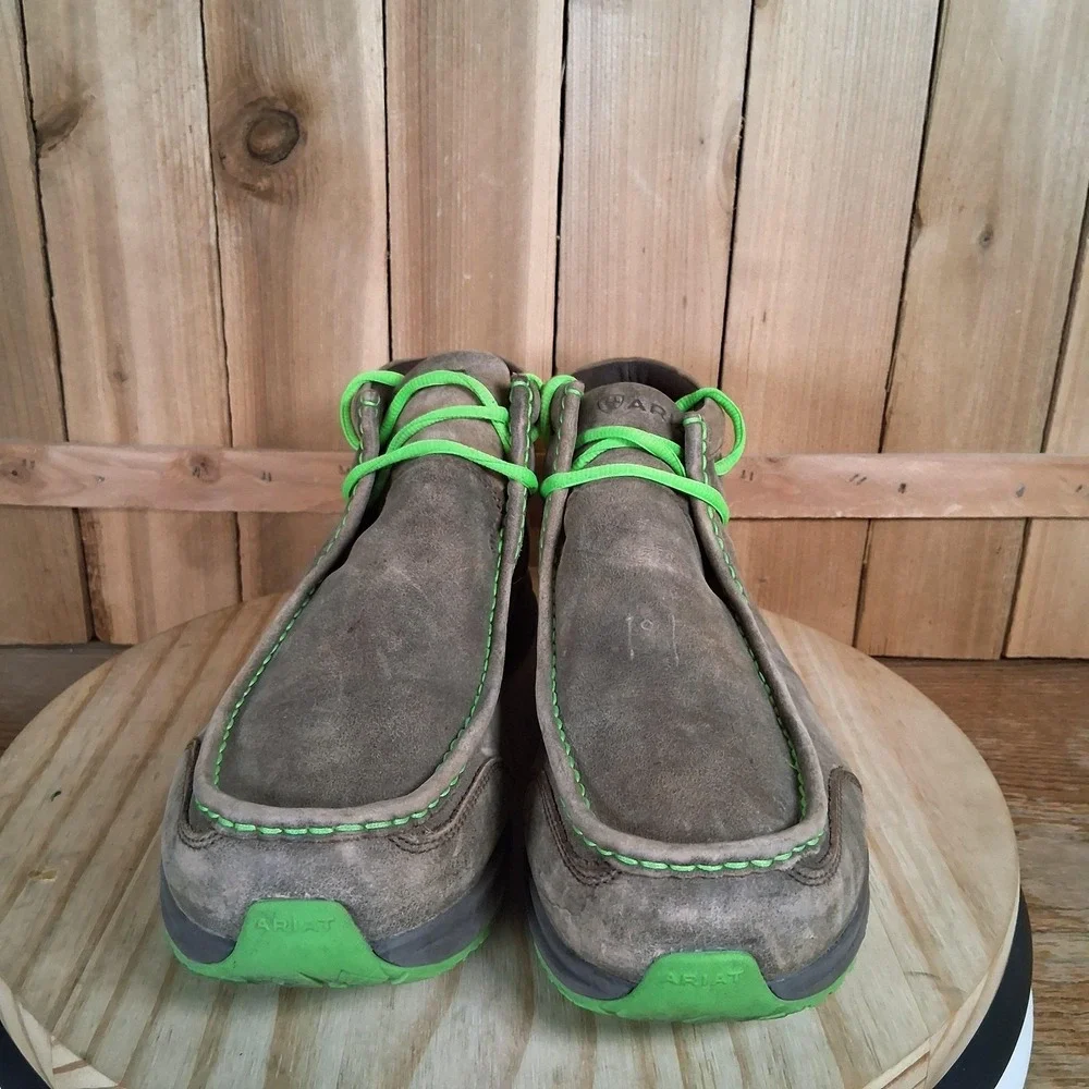 Ariat‎ Spitfire Chukka Shoes Mens 12 46 Brown Leather Moccasin Casual Comfort